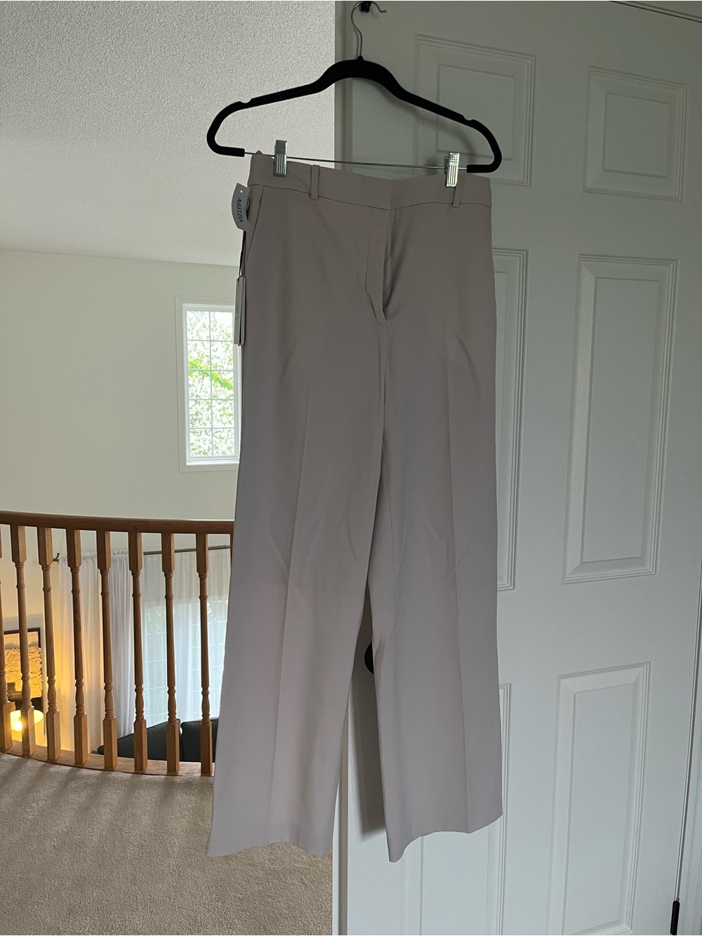 NWT ARITZIA Babaton Agency pant Matte Pearl Wide-Leg Trousers